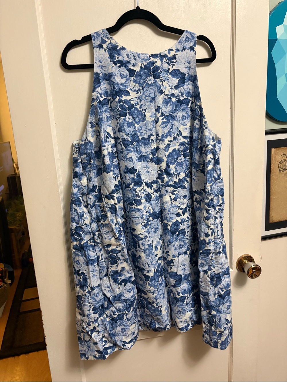 Abercrombie & Fitch Blue and White Floral A-Line Skirt